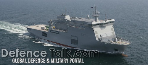 HMNZS Canterbury at Sea