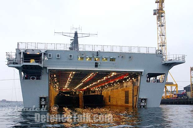 HMS Albion's aft dock