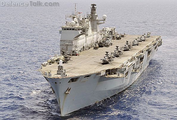 HMS Ocean with HH-60 Helicopters