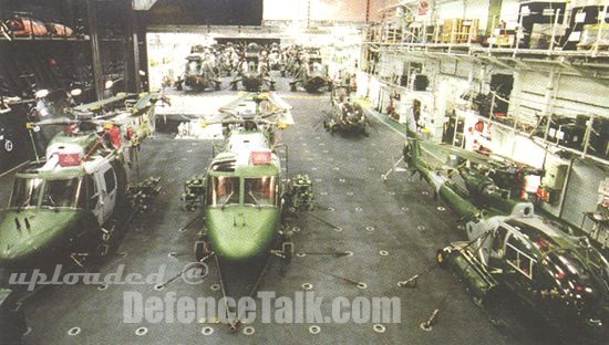 HMS Ocean's Hangar deck