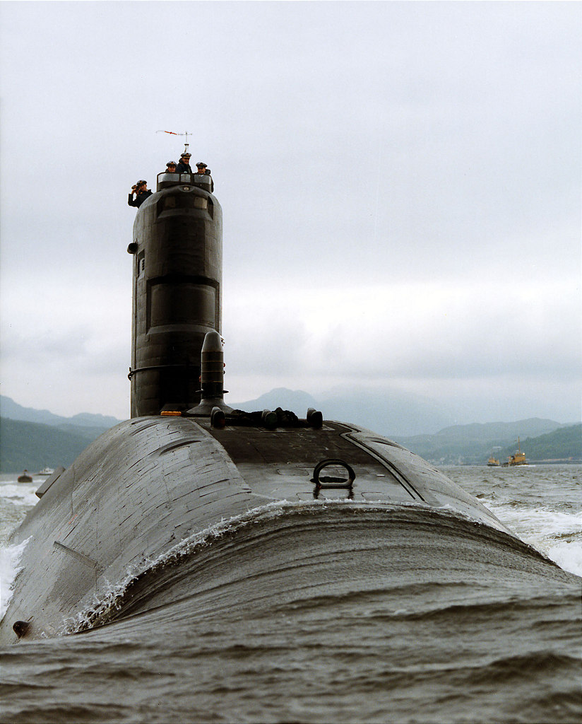 HMS SPARTAN LEAVING FASLANE . SCOTLAND.