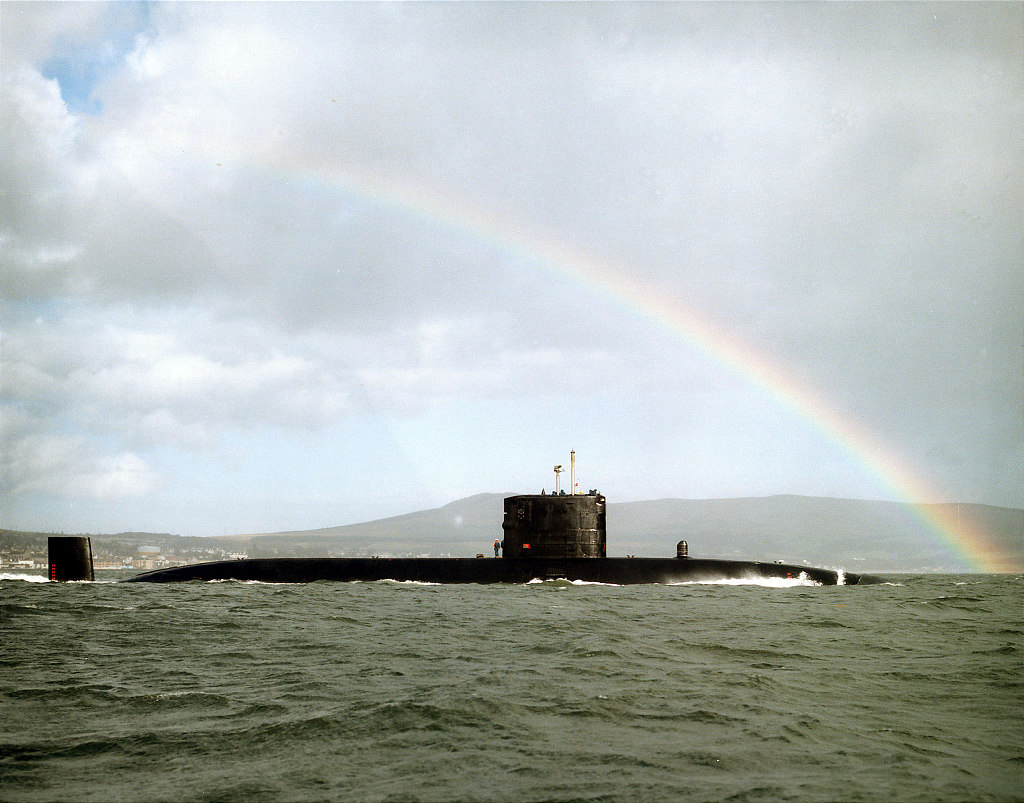 HMS SWIFTSURE ON THE CLYDE IN SCOTLAND.