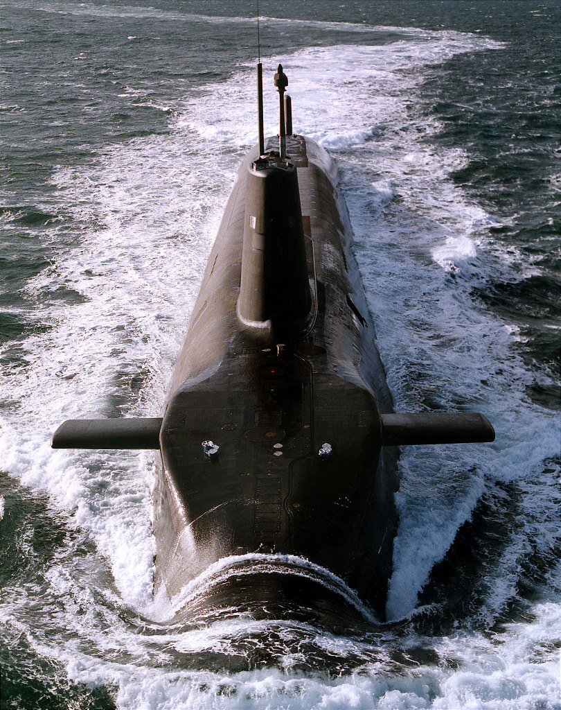 HMS VANGUARD IN THE CLYDE APPROACHES. SCOTLAND.