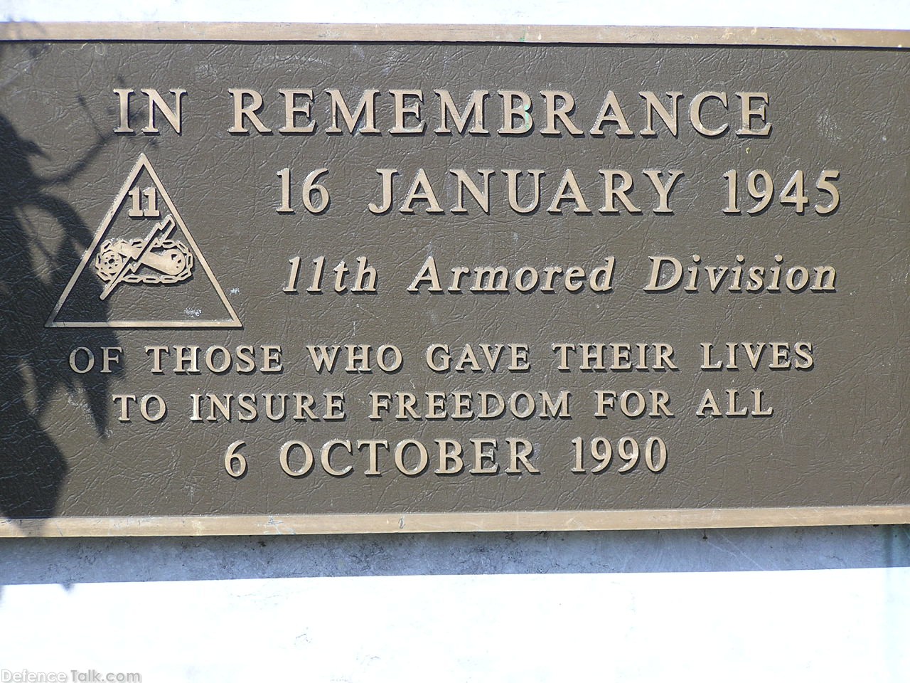 Houffalize memorial plaques