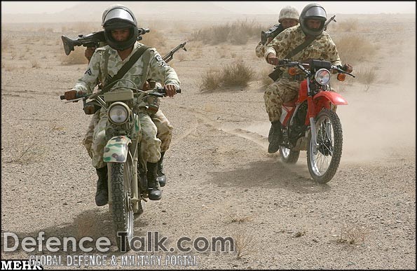 Iran Army troops on Motorbikes - Zolfaqar Iran War Games