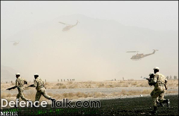 Irani Soldiers and helicopter - Zolfaqar war games, 1st stage