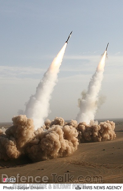 Iranian Missiles Fired during war games