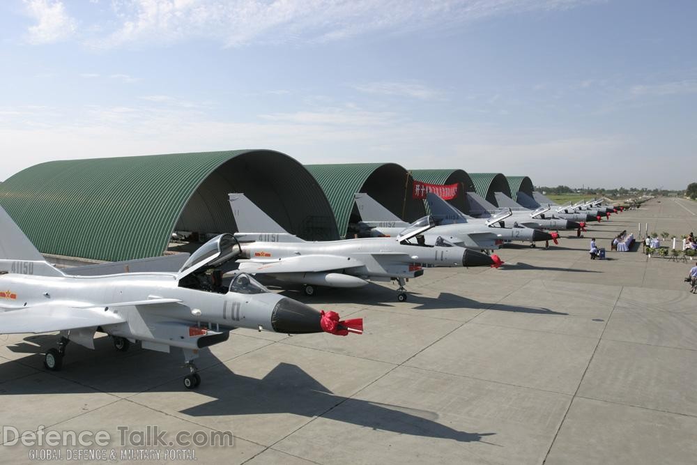 J-10 Fighter Jet in Hangers - Chinese Air Force