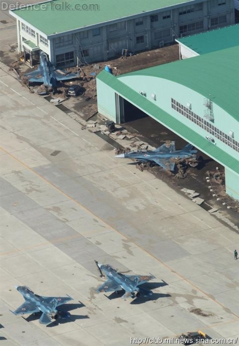 Japan  JASDF Matsushima Air Base tsunami/earthquake damage