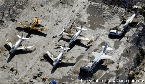 Japan  JASDF Matsushima Air Base tsunami/earthquake damage