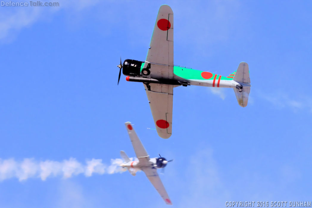 Japanese Navy B5N Kate and A6M Zero