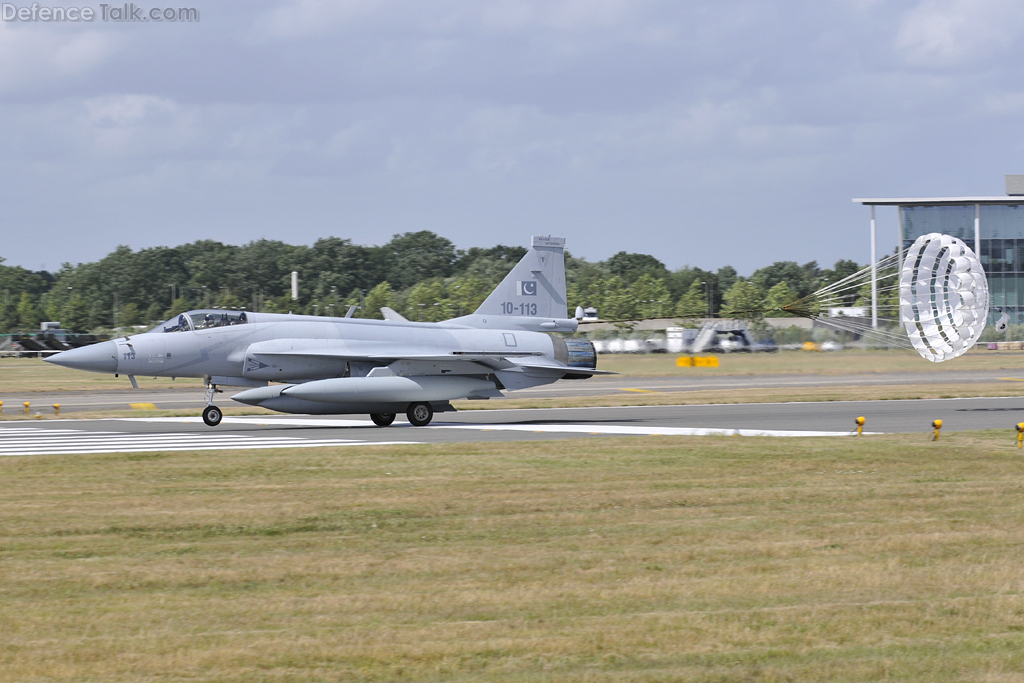 JF-17 Fighter Aircraft Arrive at Farnborough Air Show 2010