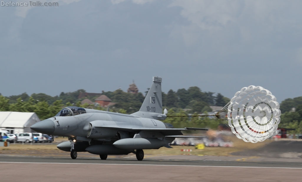 JF-17 Fighter Aircraft Arrive at Farnborough Air Show 2010