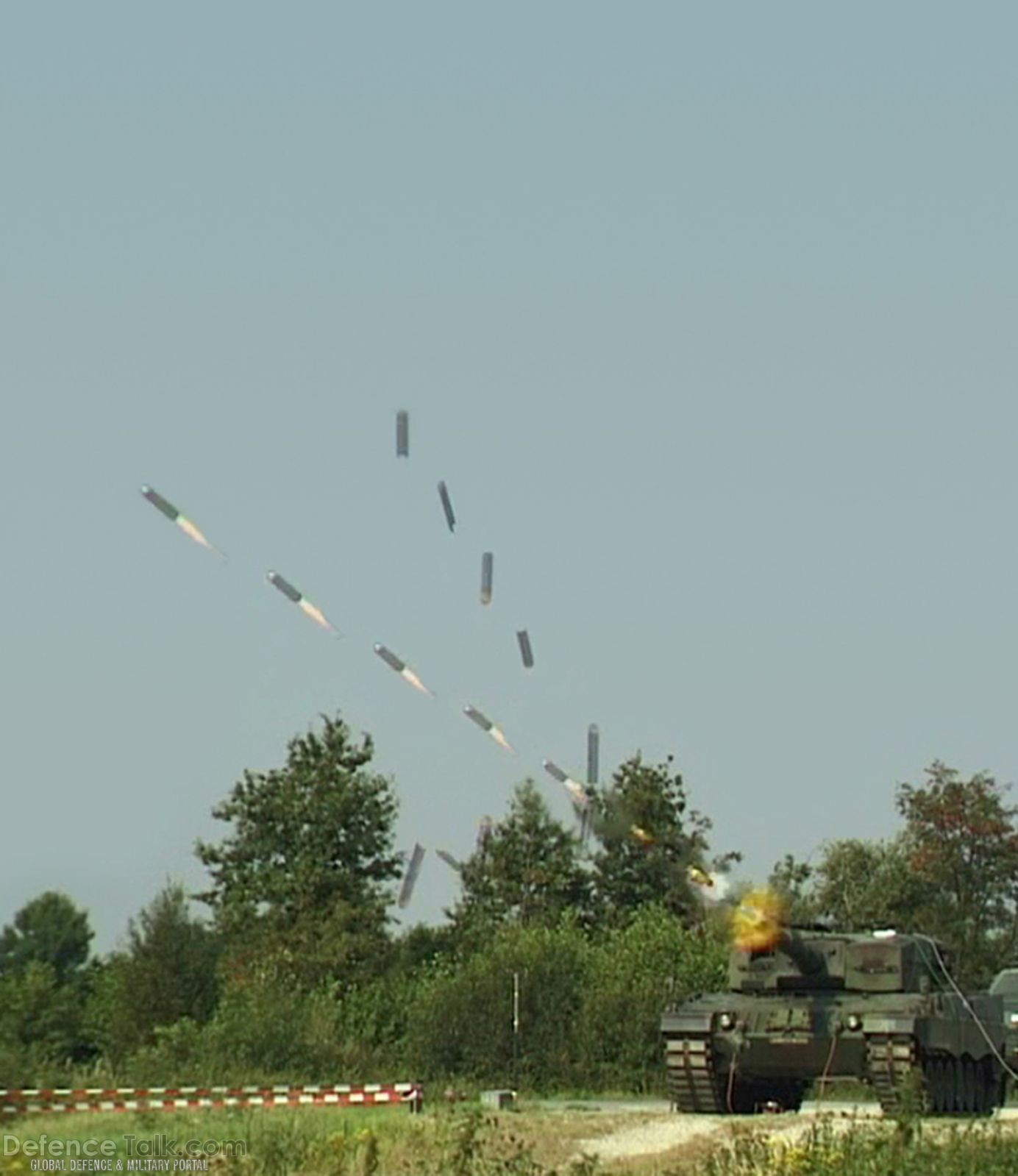 Leopard 2 Tank Firing Israeli LAHAT Weapon System