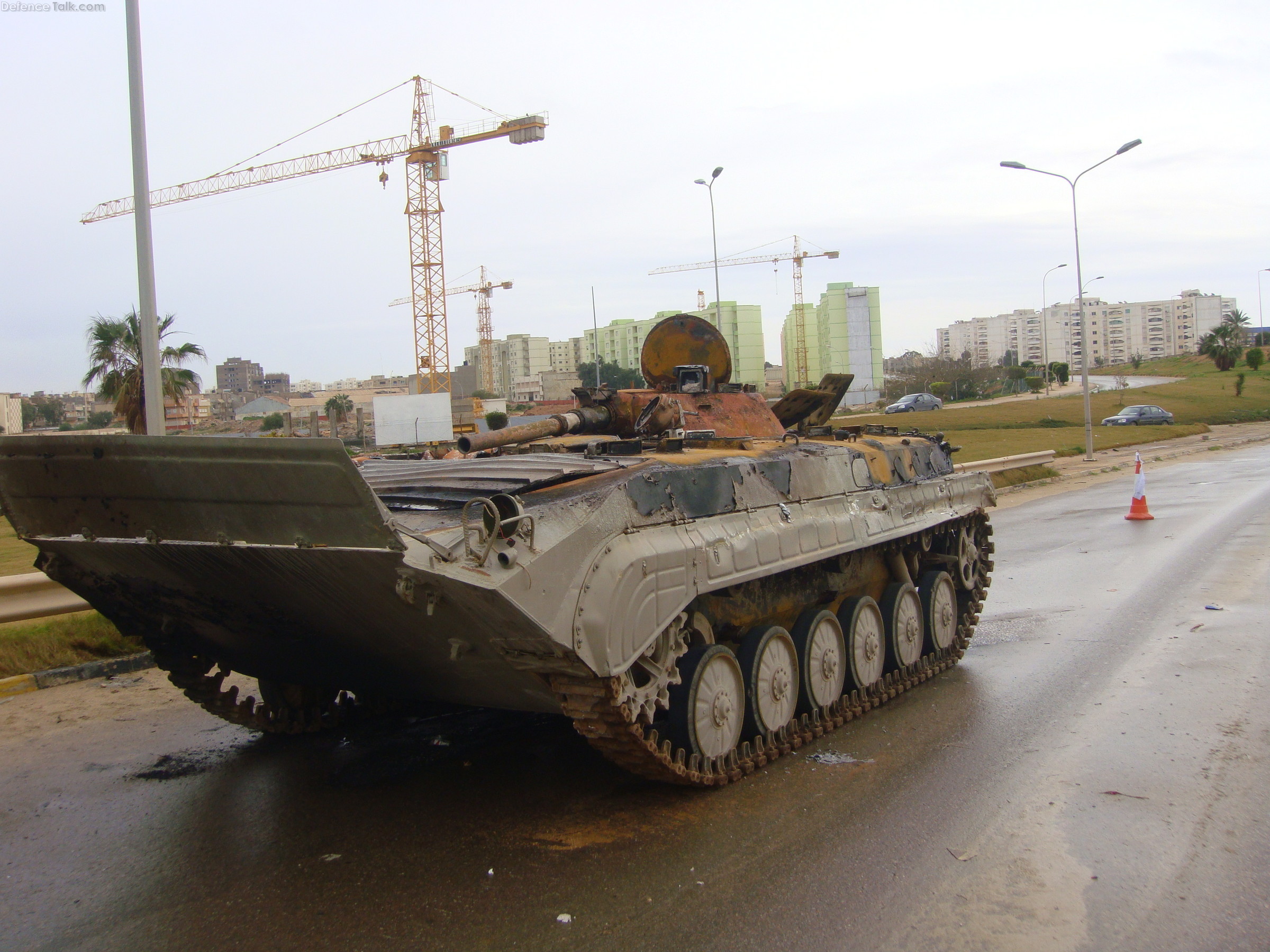 Libyan Army burned out BMP-1