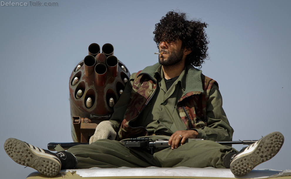 Libyan Rebel and Gun