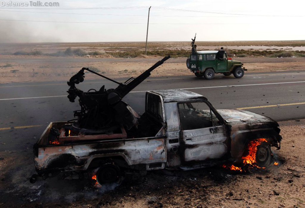 Libyan rebel Toyota Land Cruiser