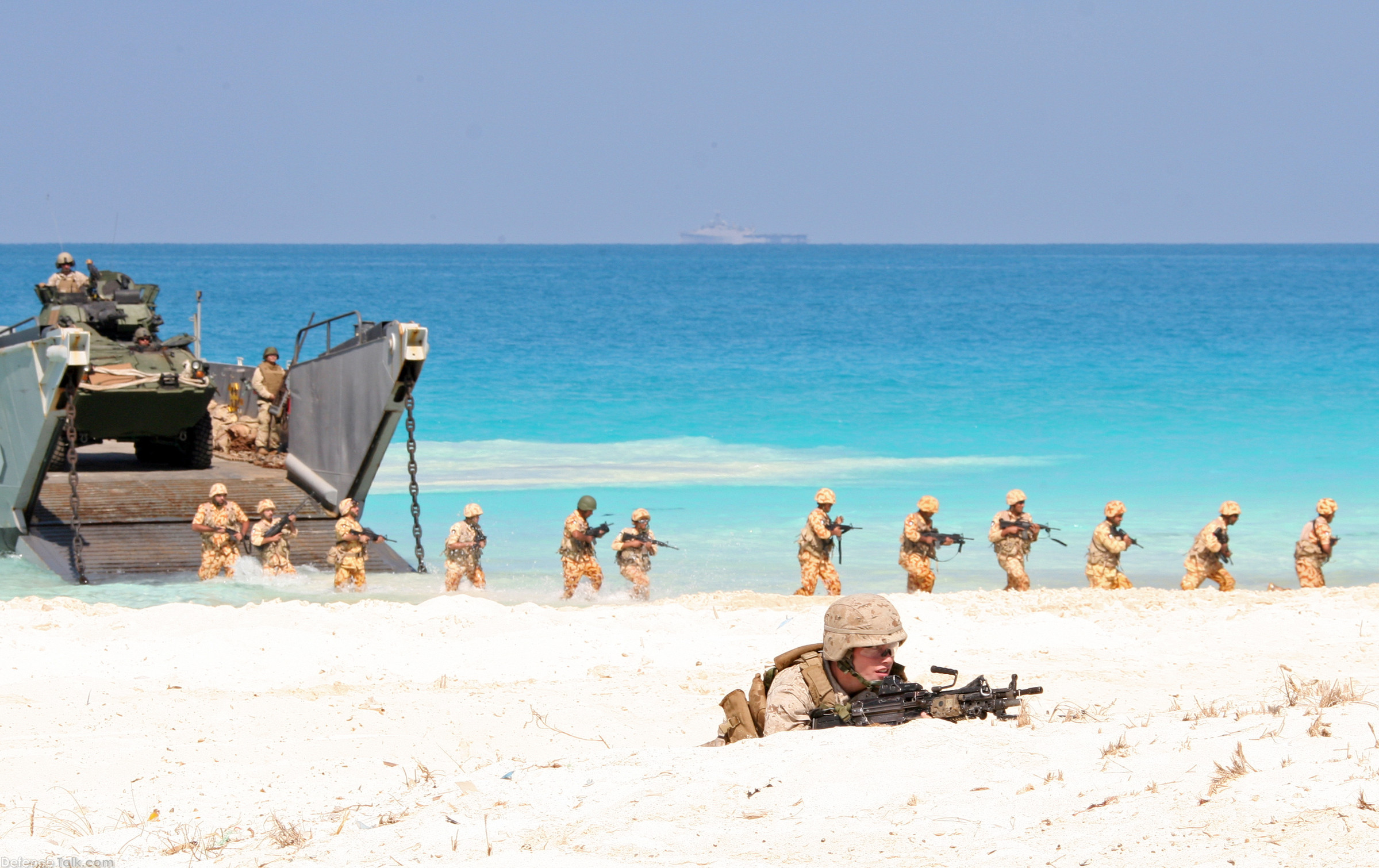 Marines and Sailors assigned to the 22nd MEU