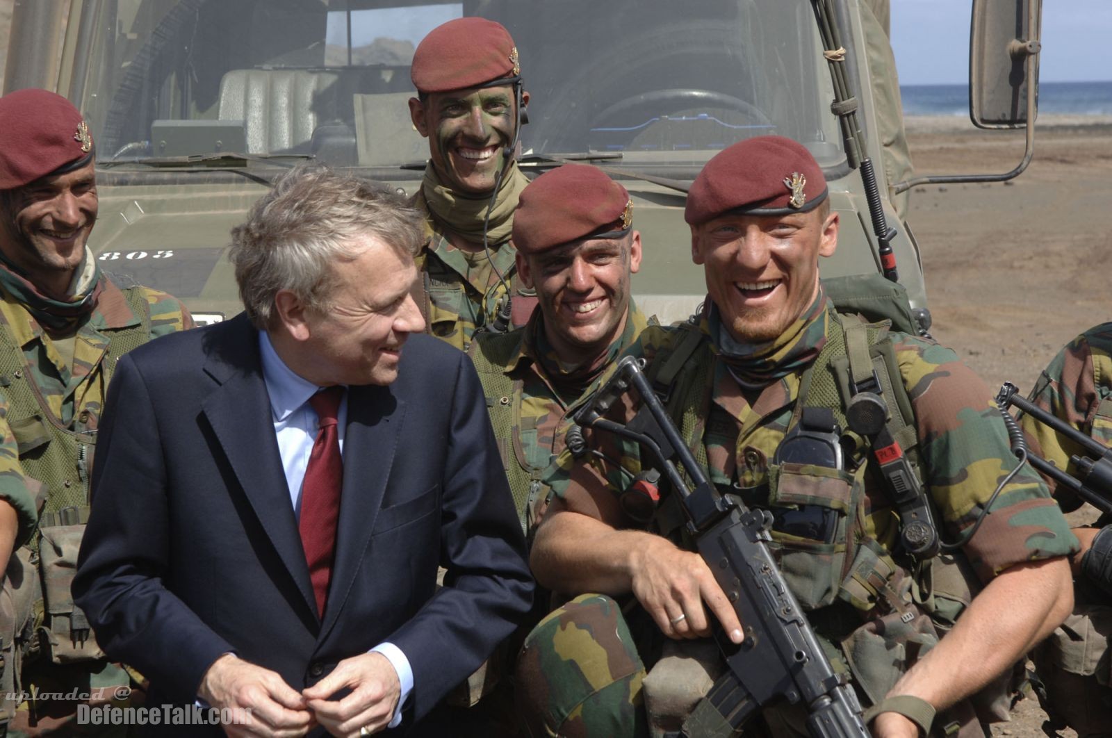 meeting the NRF troops - Steadfast Jaguar 2006