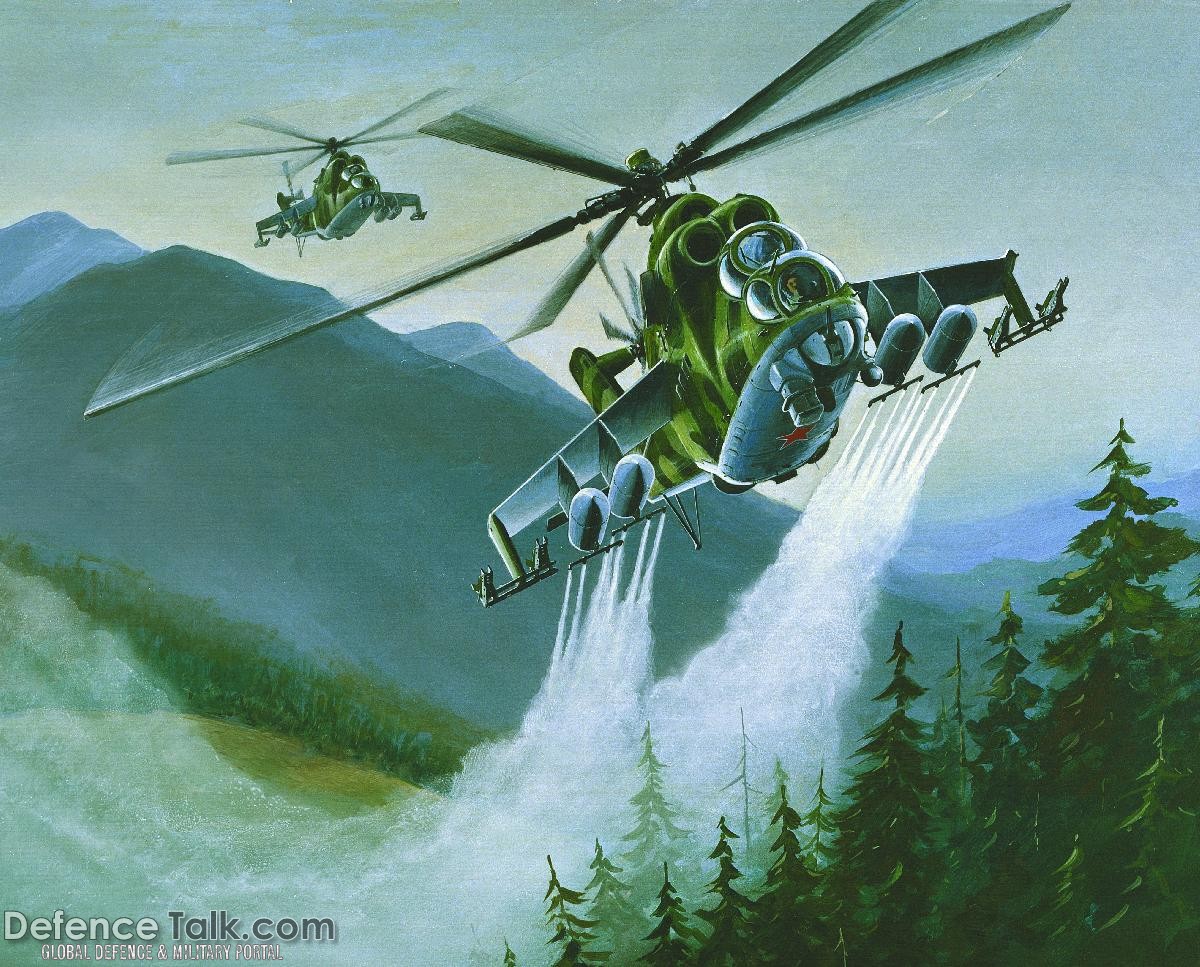 Mi-24 Hind Helicopter - Military Weapons Art