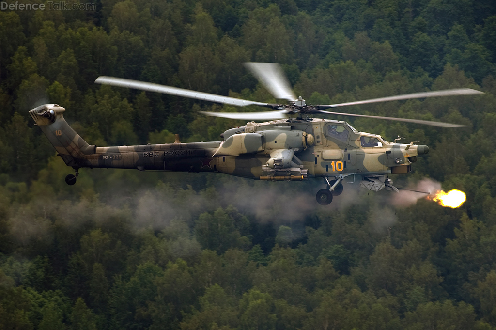 Mi-28N firing