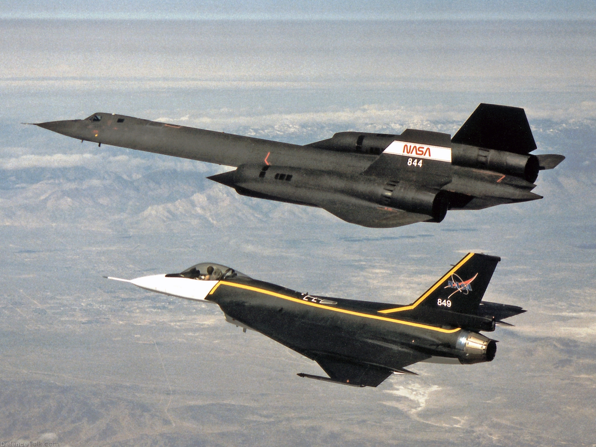 NASA SR-71 and F-16XL Test Aircraft