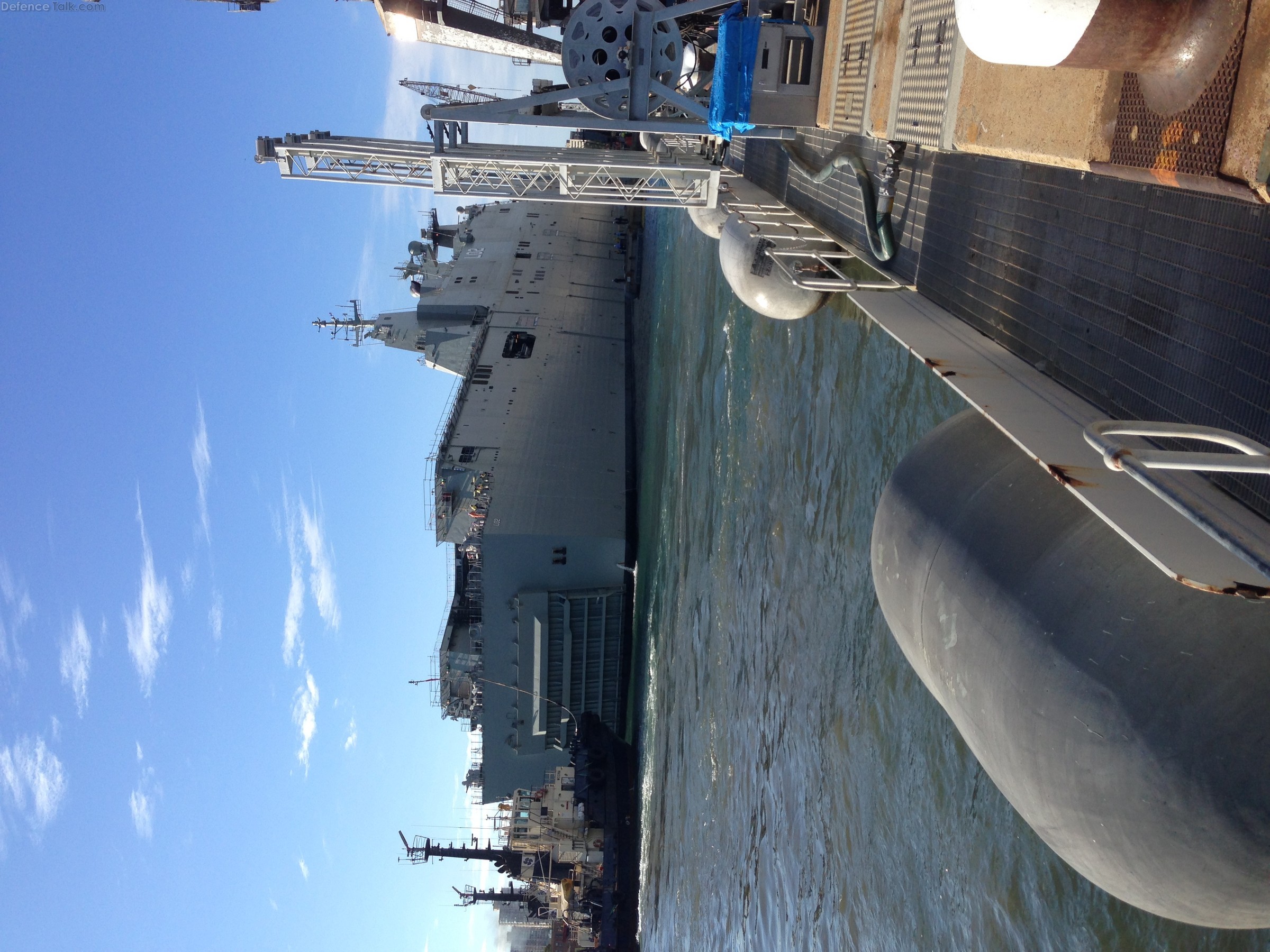 NUship Canberra Arriving in Sydney