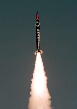 Pakistan's medium-range Shaheen-1 nuclear-capable ballistic missile