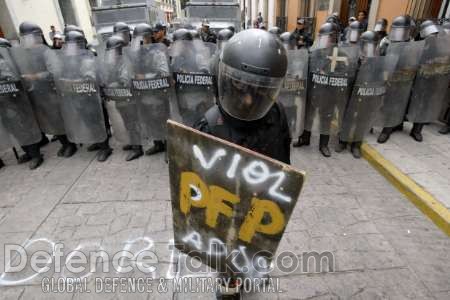 protester mocks federal riot police - News Pictures