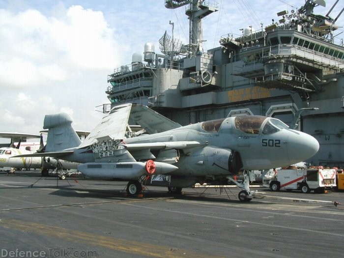 Prowler on USS Kitty Hawk in Singapore 2002