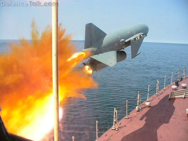 R-129 missile boat firing P-15 Termit