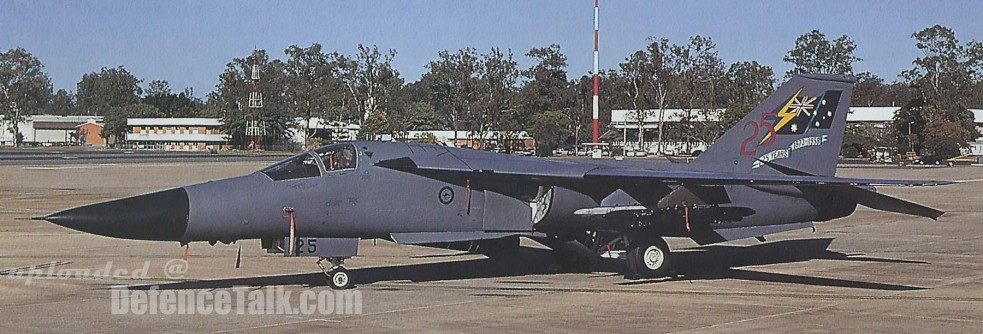 RAAF F-111C A8-125 in 25 Years of F-111 Service Markings