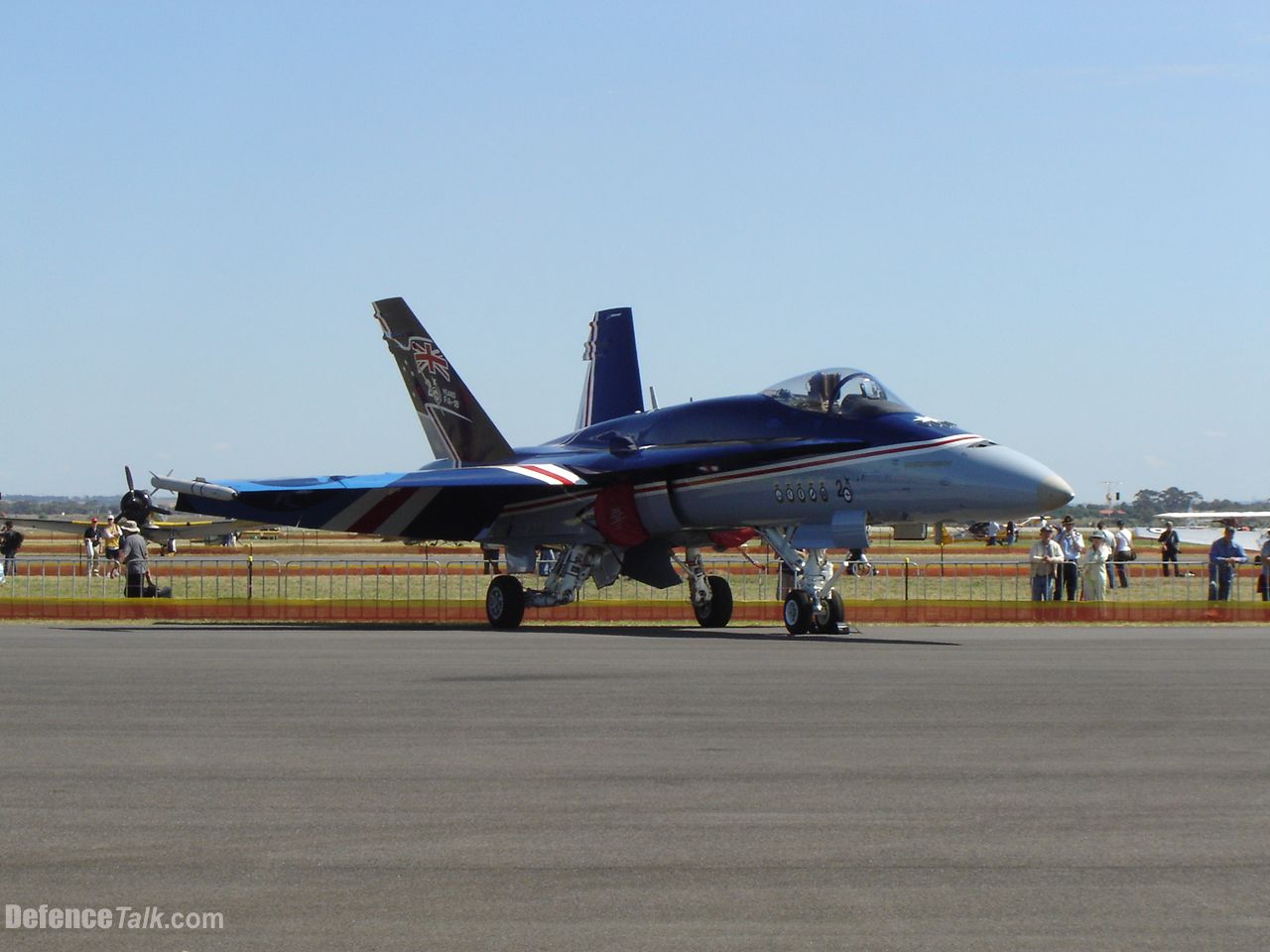 RAAF F/A-18A Hornet painted up in 20th Anniversary (RAAF Service) Colours a