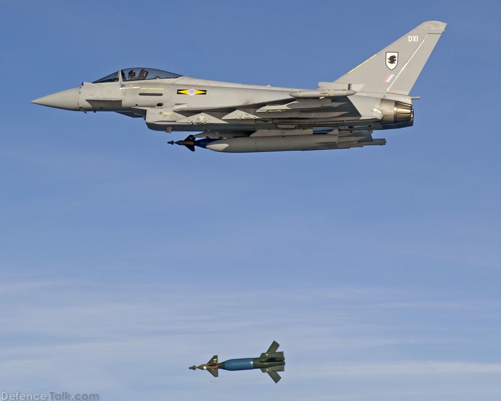 RAF Eurofighter Typhoon Bomb Drop
