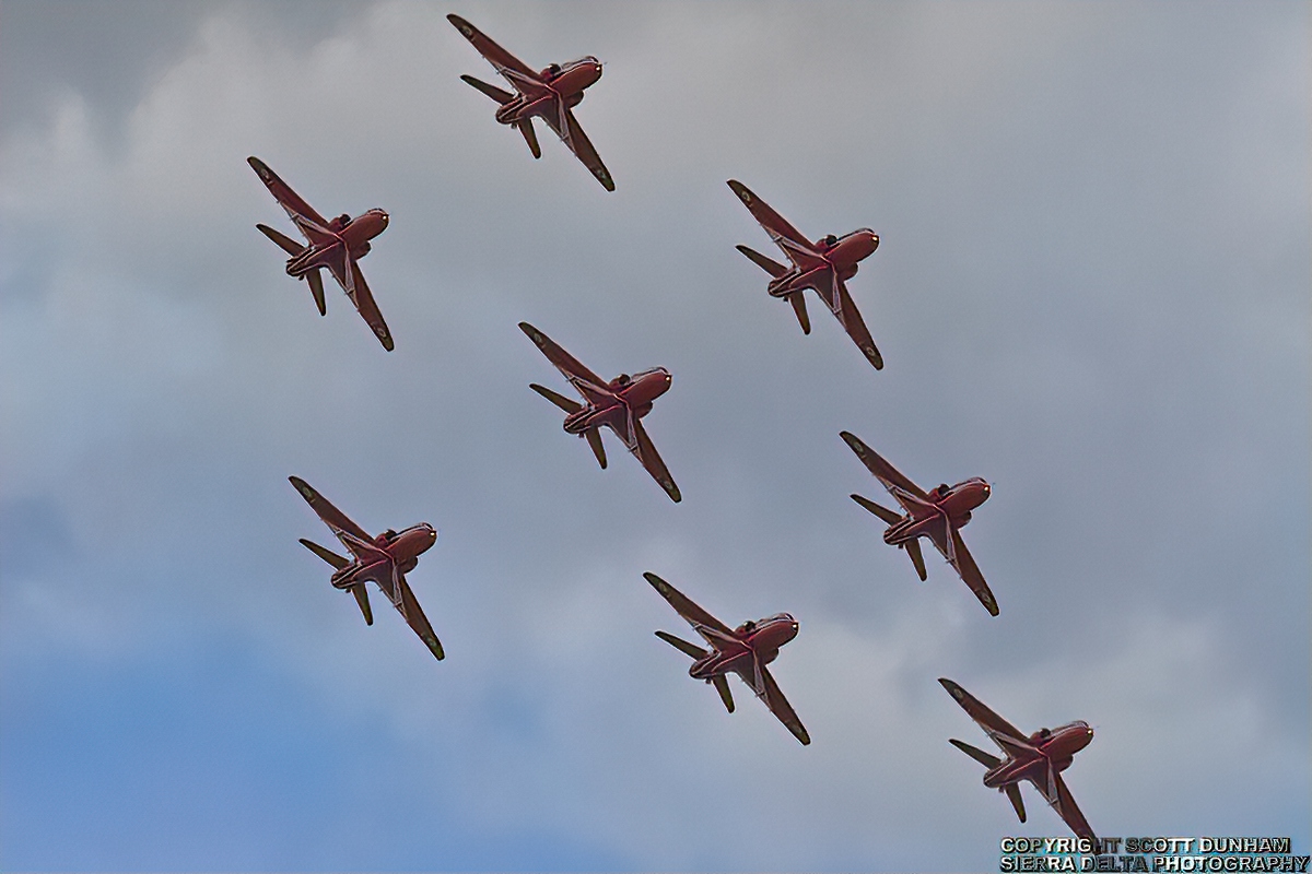 RAF Red Arrows Flight Demonstration Team-Hawk T1A Jet Aircraft