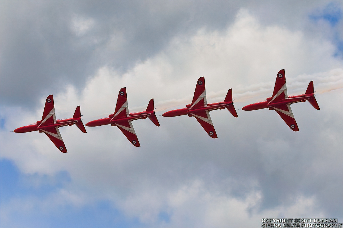 RAF Red Arrows Flight Demonstration Team-Hawk T1A Jet Aircraft