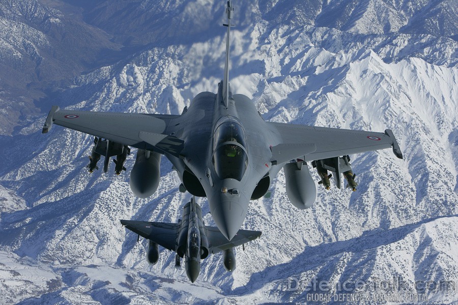 Rafales + Mirage 2000 Fighters over Afghanistan