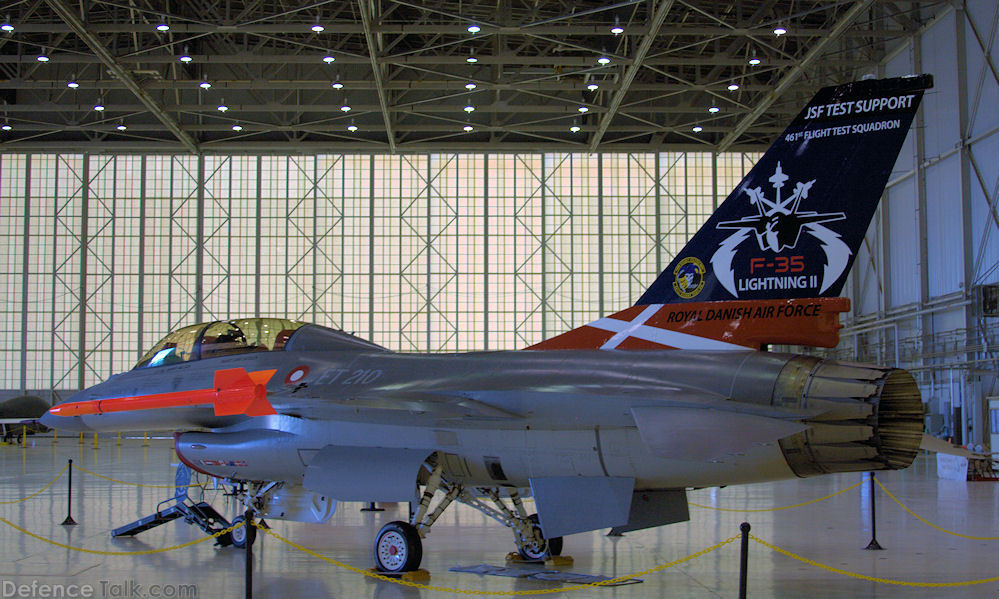 RDAF F-16 Falcon Test Support Aircraft