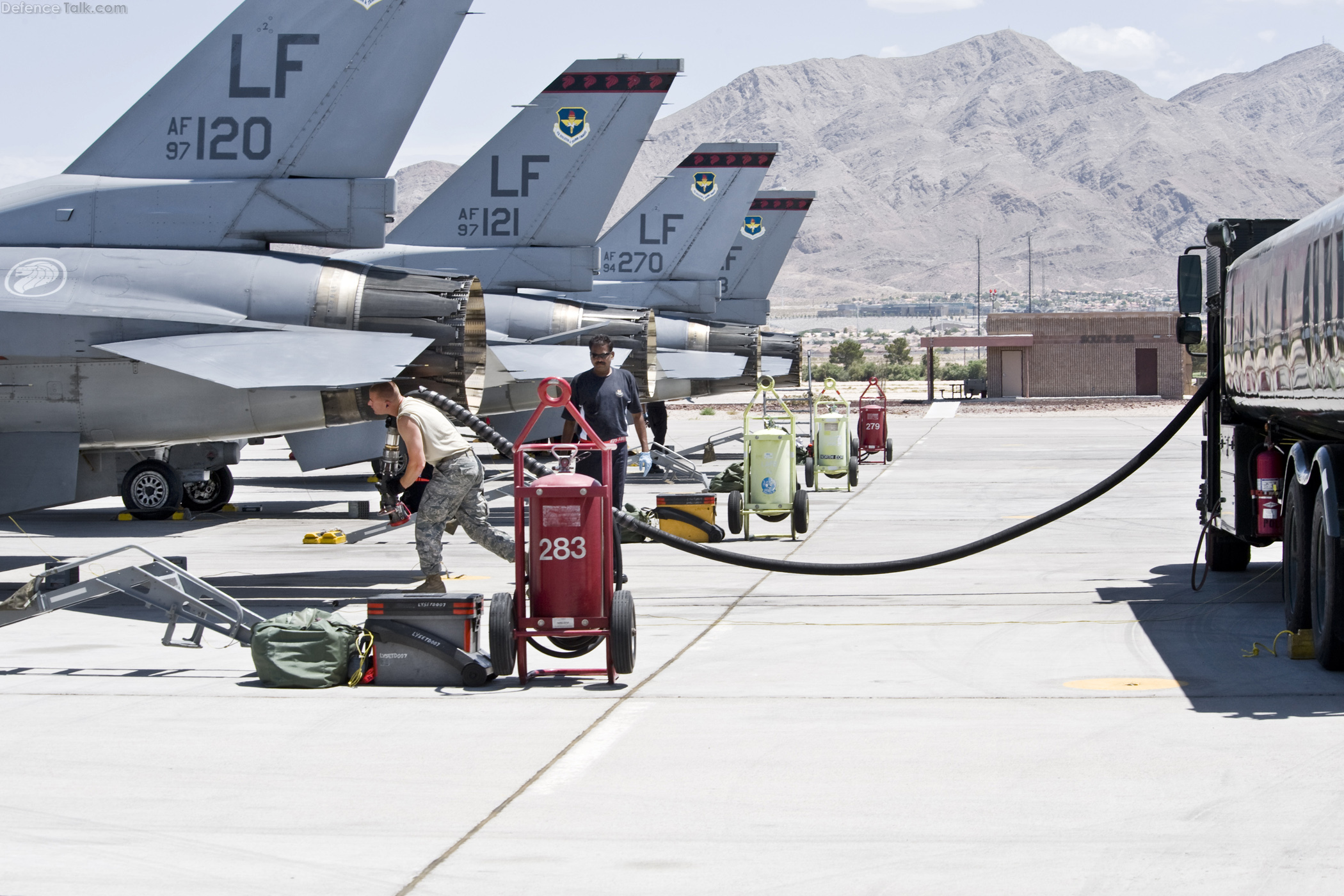 Refueling F-16CG of Singapore Air Force at Red Flag 2010