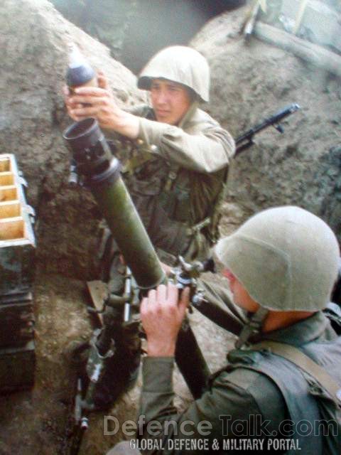 Russian Army Mortars and war in Chechnya