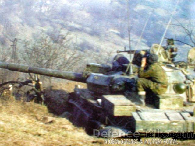 Russian Army Tank and war in Chechnya