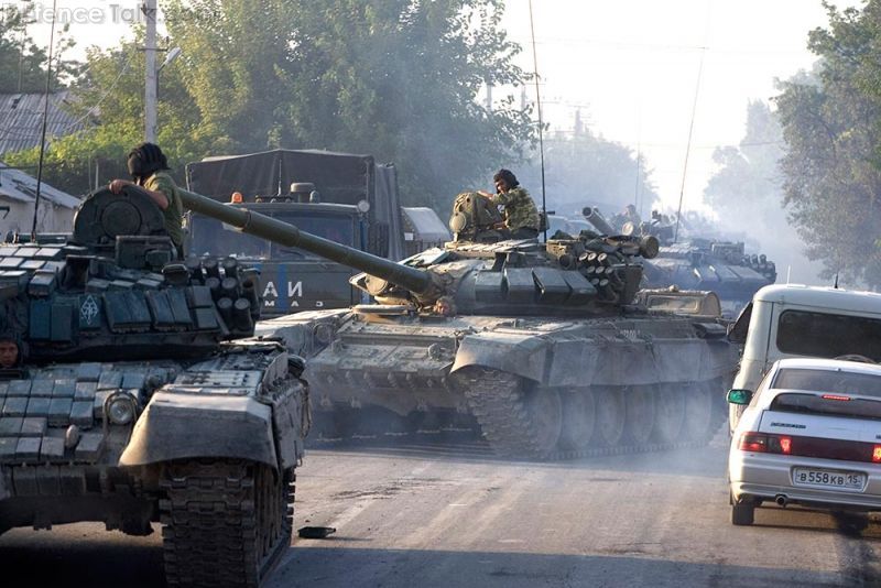 Russian T-72 in Tshinval, during Georgian War