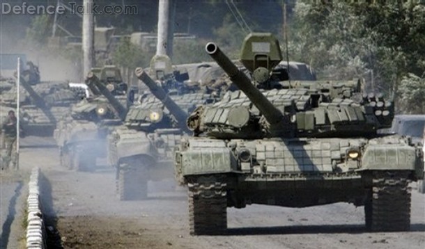 Russian tanks in Dzhava