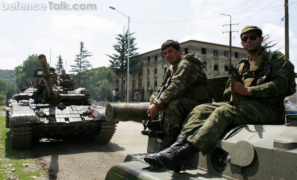 Russian troops, in Zugdidi