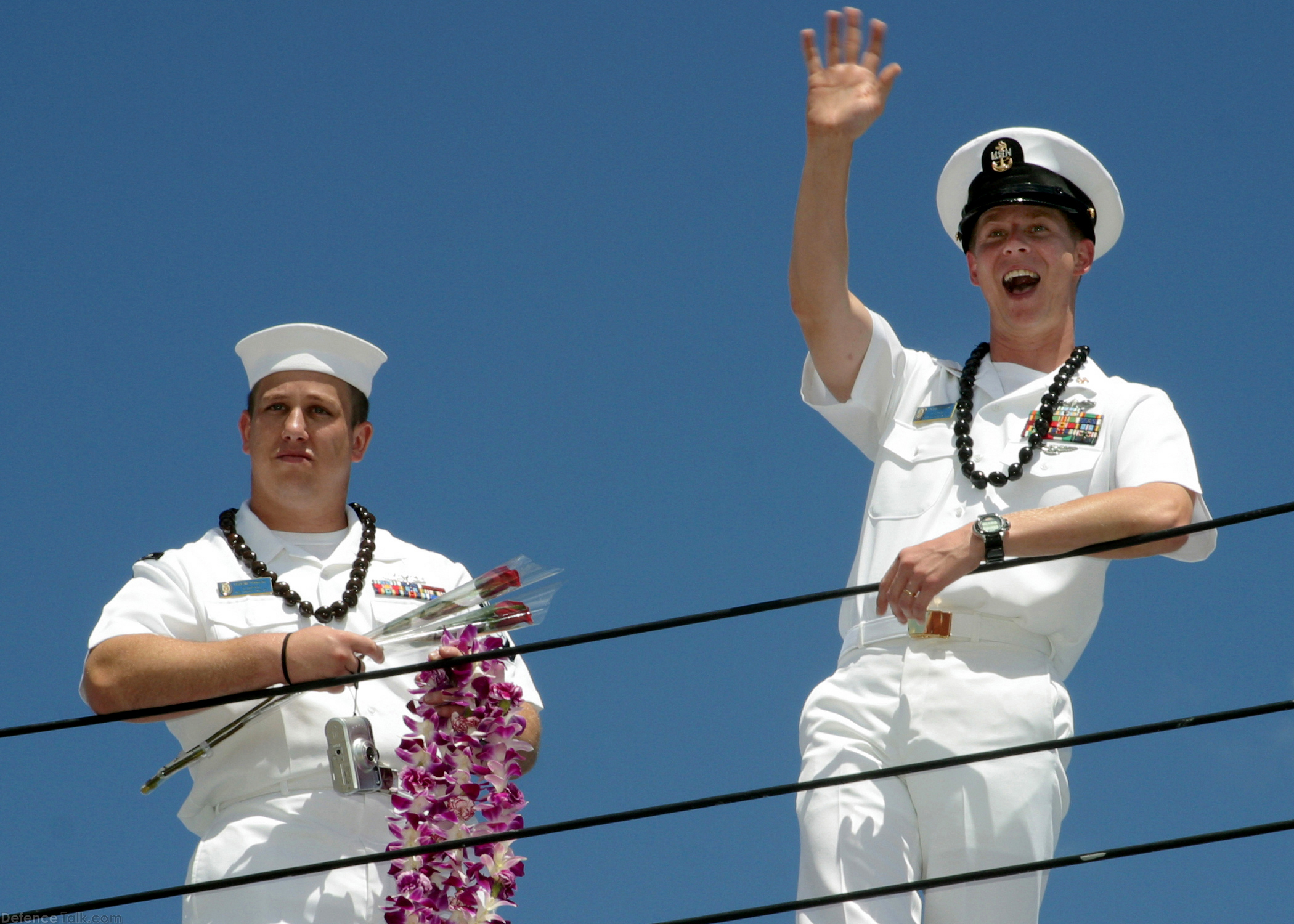 Sailors on USS Hopper DDG 70 - Guided Missile Destroyer - US Navy