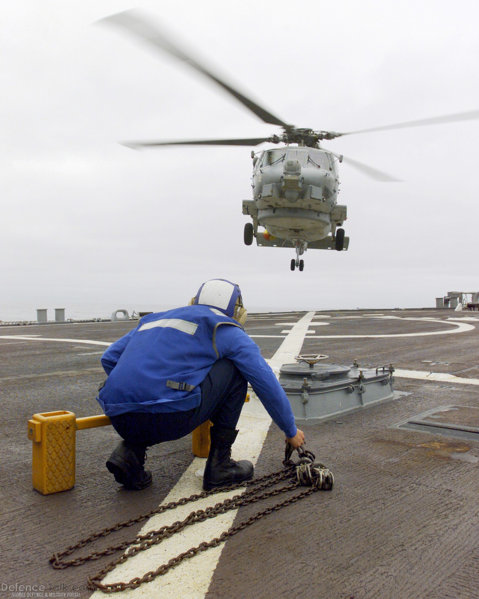 SH-60B Helicopter USS Benfold DDG 65 - Guided Missile Destroyer - US Navy