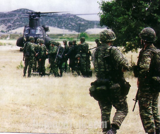 Soldiers of the 71st Air-Mobile Brigade Hellenic Army