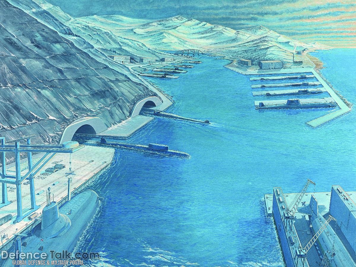 Soviet Ballistic Missile Submarine Base - Military Weapons Art