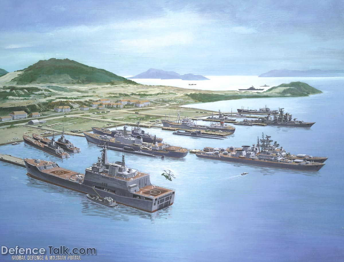 Soviet Ships in Cam Ranh Bay - Military Weapons Art