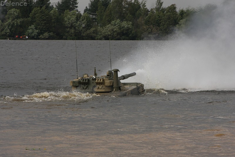 Sprut-SD river crossing